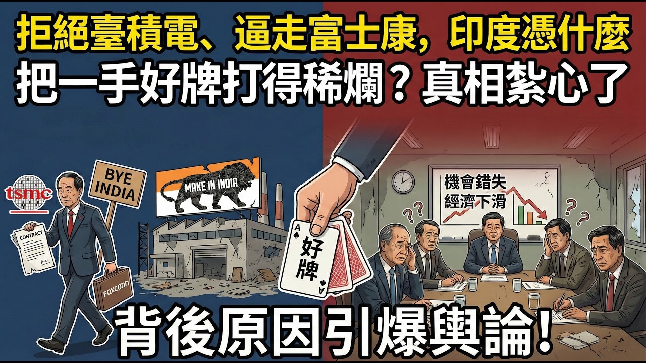 臺積電淡定喝茶，印度憑什麼把一手好牌打得稀爛？真相紮心了