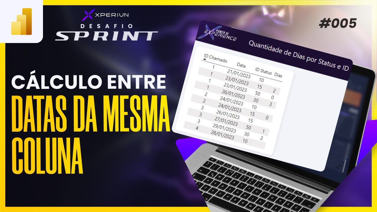 CÁLCULO ENTRE DATAS DA MESMA COLUNA (QUANTIDADE DE DIAS) | Sprint 005 [SOLUÇÃO] POWER BI