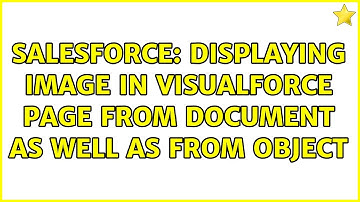 Salesforce: Displaying image in visualforce page from document as well as from object