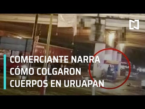 Comerciante narra hallazgo de cuerpos colgados en Uruapan - En Punto con Denise Maerker