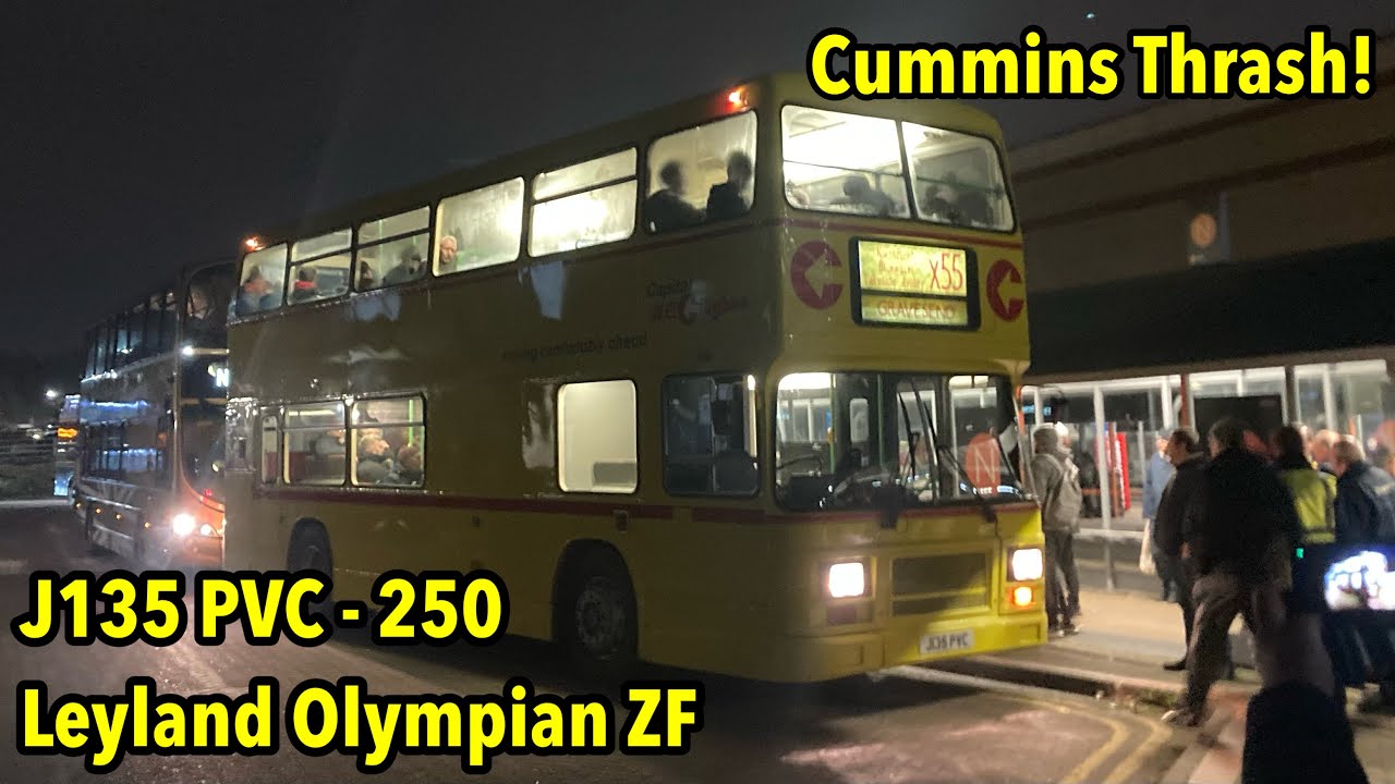 Cummins Thrash & Kickdown! Ensign Running Day Route X55 | Leyland Olympian ZF | J135 PVC - 250