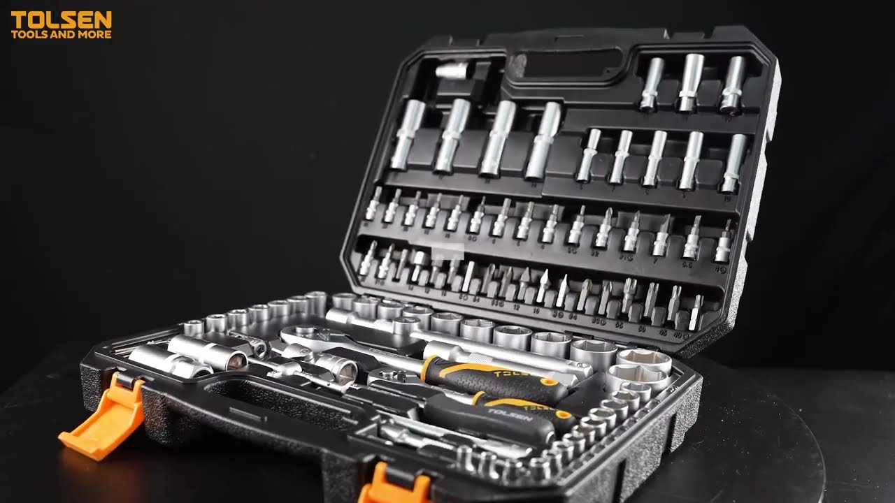 Tolsen Dopsleutelset 94-delig - 1/2"& 1/4" 15145