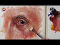 Easy Acrylic Eye Painting Tutorial with Limited Palette for Beginners by Debojyoti Boruah