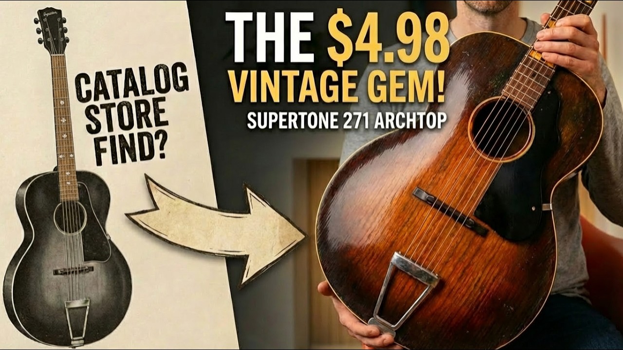 Say Hello to the Supertone 271 Vintage Archtop Acoustic Guitar