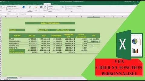 Formation - VBA -  Créer sa fonction personnalisée