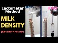 Determination of MIlk Density (Specific Gravity) of a Milk sample_A Complete Procedure (FAO)