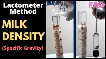 Determination of MIlk Density (Specific Gravity) of a Milk sample_A Complete Procedure (FAO)
