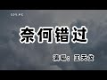 王天戈 － 奈何錯過『錯過了三月的大雨 和你的歸期』（動態歌詞/Lyrics Video/無損音質/4k）