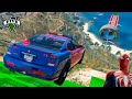 SUPER CARS HOT WHEELS & SpiderMan and other Superheroes GTA V MODS Сhallenge! Двойная Супер Рампа !