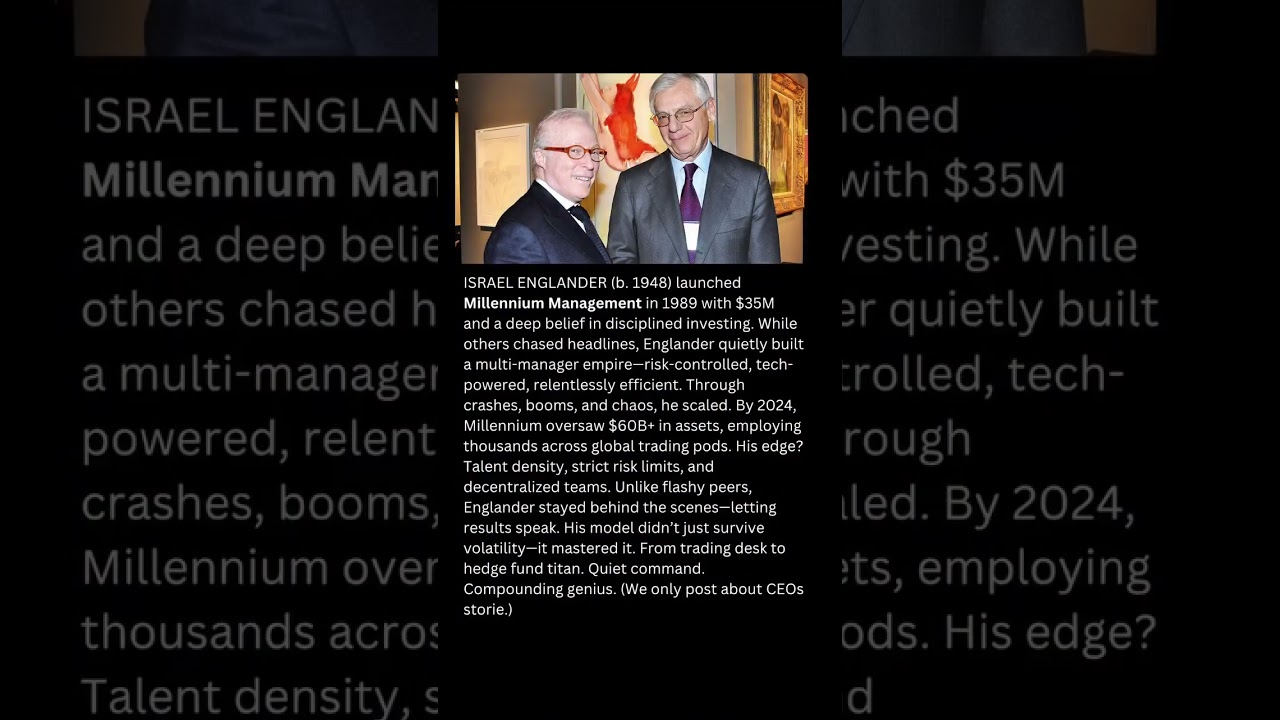 Israel Englander: The Hedge Fund Architect 🧠📈 | The Mind Behind Millennium