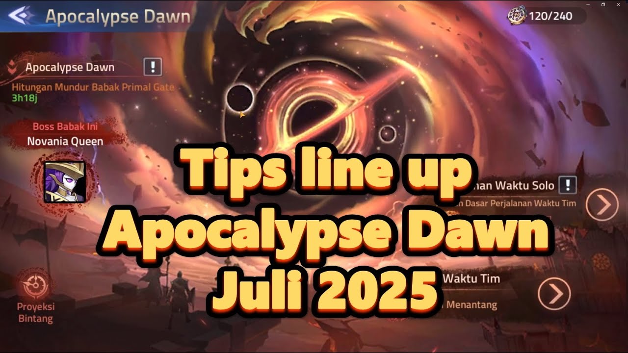 Tips Line up Apocalypse dawn 1 juli 2025 - Mobile legends adventure ...