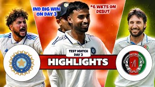 India Vs Afghanistan Test Match Day 3 Highlights 2026 | IND Vs AFG Test Highlights 2026 | IND Vs AFG Net Worth