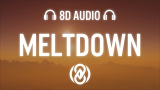 Travis Scott - MELTDOWN  ft. Drake (Lyrics) | 8D Audio 🎧