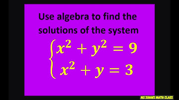 Solve system of equations algebraically. Circle and parabola