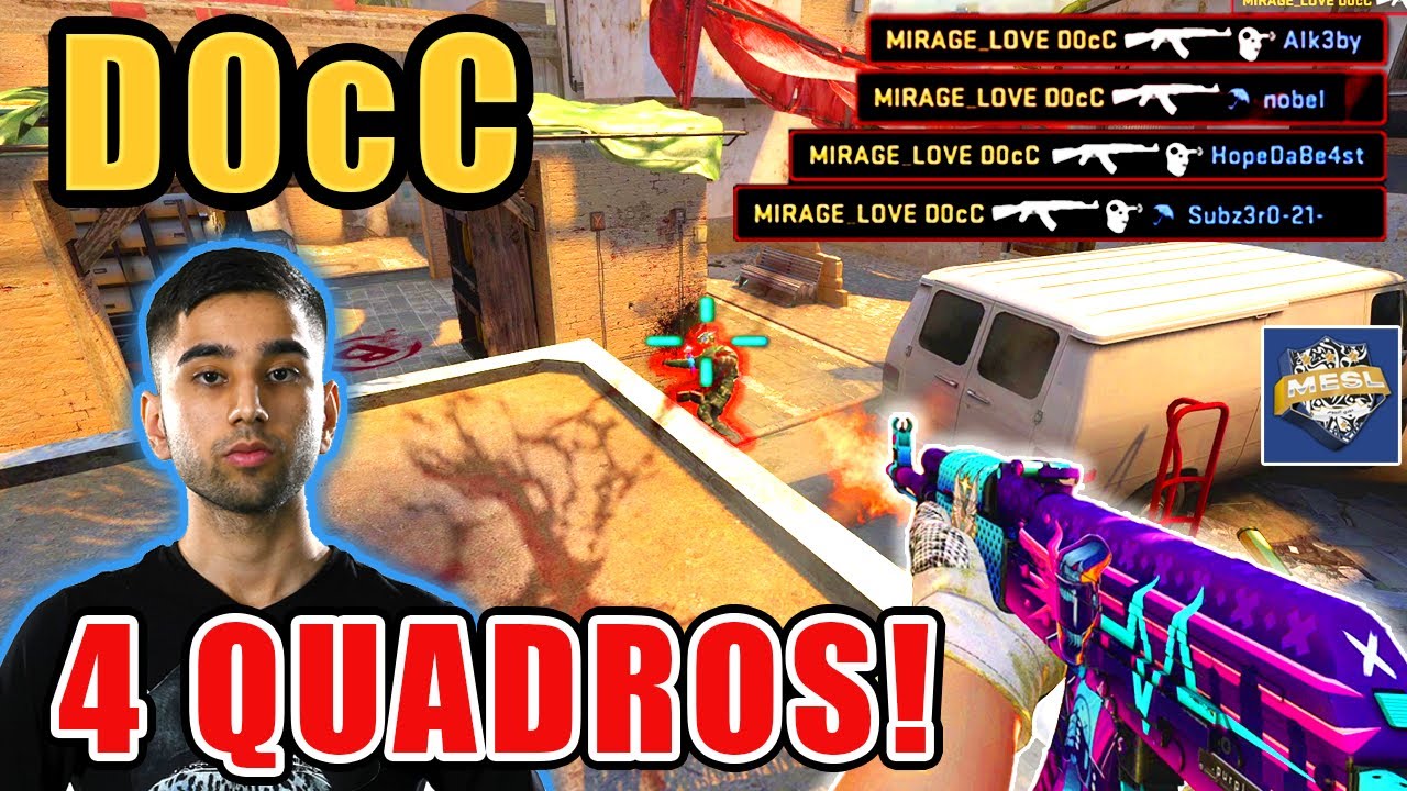 D0cC MESL FACEIT Mirage POV Highlights // 4 Quadros & 2 Triples ~ 2.35 ...
