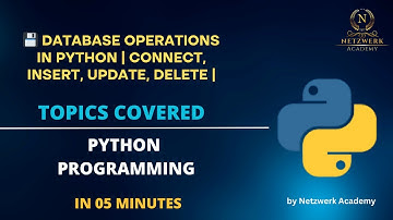 💾 Database Operations in Python | Connect, Insert, Update, Delete |