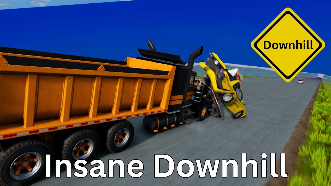 Cars VS Insane Downhill | BeamNG Drive
