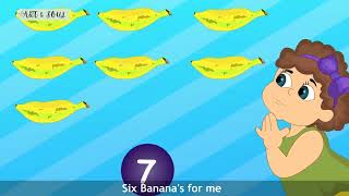 ONE BANNANA TWO BANNANAS 3D Animation rhymes for kids