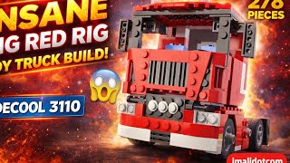 INSANE Big Red Rig Truck Build 🚛 | Decool 3110 23-in-1 Blocks Satisfying Build #imalidotcom