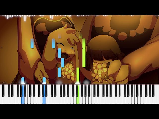 Undertale // Once Upon a Time | LyricWulf Piano Tutorial on Synthesia OST 01 class=