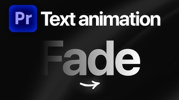 Text Fade in and Fade Out Animation in Premiere Pro