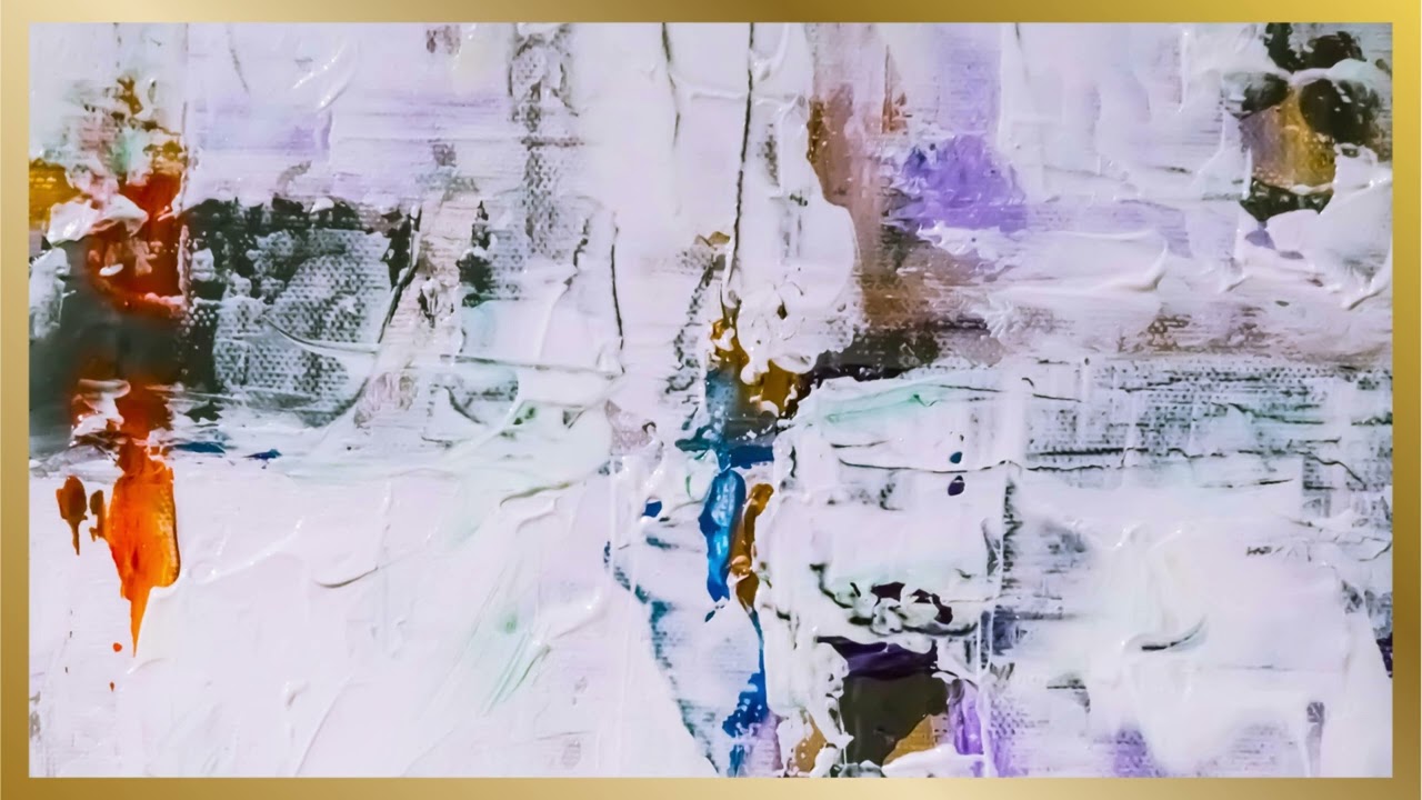 Abstract Emotion | Energetic Wall Art in Gold Frame by WallWhisper