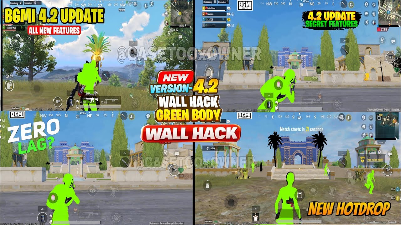BGMI 4.2 GREEN BODY WALL HACK LATEST UPDATE | BGMI GREEN BODY 4.2 | BGMI GREEN BODY WALL HACK 4.2