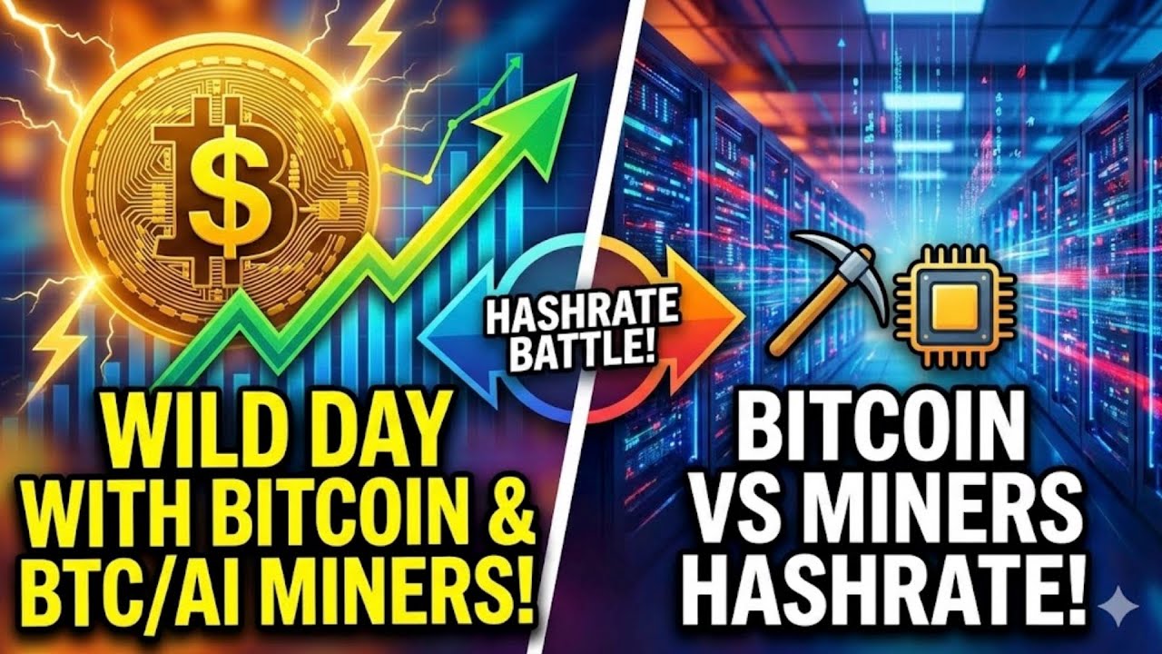 Wild Day With Bitcoin & BTC/AI Miners! Bitcoin Vs Miners In Hashrate!