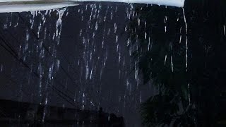 Very Cool Heavy Rain & Lightning at Night, Suitable for Sleeping - indorain