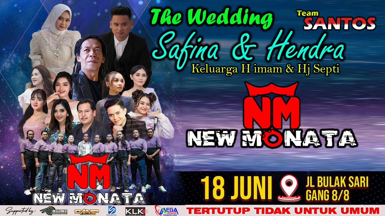 NEW MONATA  LIVE 🔴 WEDDING SAFINA & HENDRA - KLK AUDIO