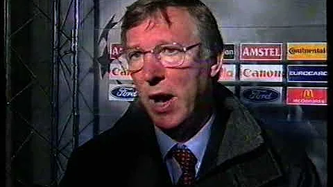 Juventus V Manchester United Alex Ferguson's Halftime Interview 1999