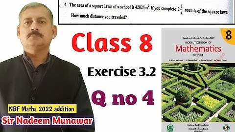 Class 8 Exercise 3.2 Q no 4 Ex 3.2 Square root in words problem  NBF Maths Sir Nadeem Munawar