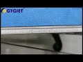 How to Print on Plastic Floor Tiles by CYCJET Fly Laser Printer High speed Fly Laser Marking Machine