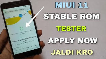 MIUI 11 Join Global Stable Tester Programme | Get First Miui 11 Stable Update | APPLY NOW