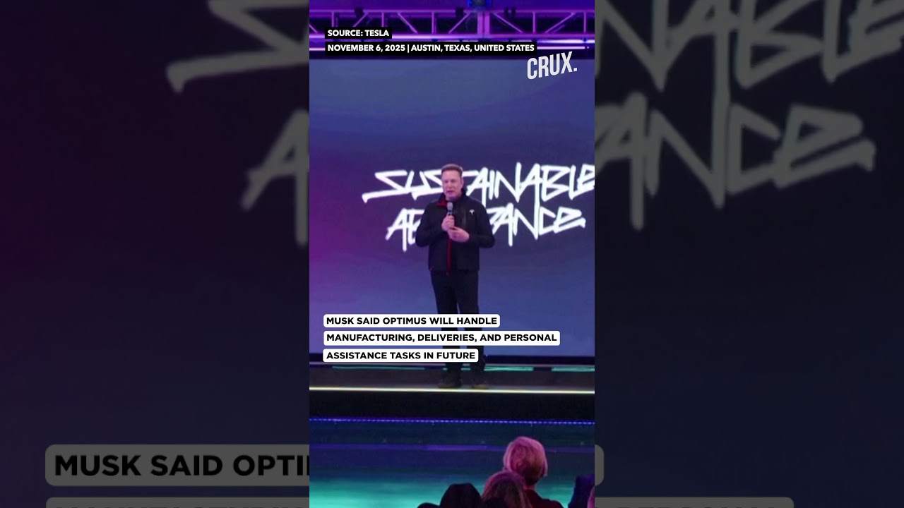 Илон Маск выиграл сделку на $1 триллион и станцевал с роботом Оптимусом на встрече Tesla