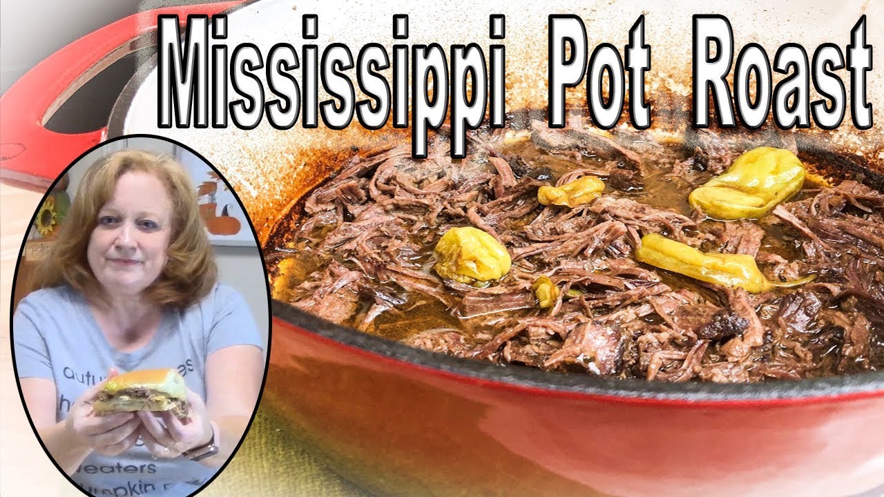 MISSISSIPPI POT ROAST IN THE OVEN RECIPE COOK WITH ME 6 INGREDIENTS WHAT'S FOR DINNER
