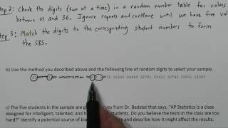 How to do a Simple Random Sample SRS