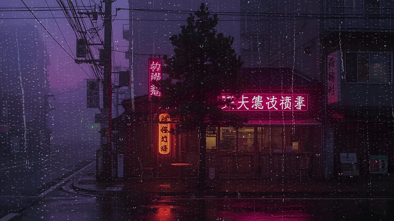 Calm Focus Lofi 🌧️ | Silent Tokyo Night After Rain | 10 Hours