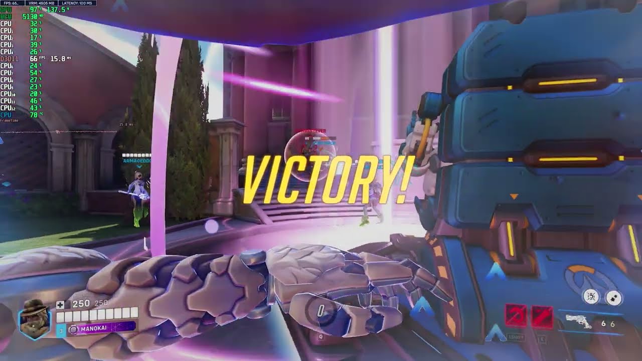 Ryzen 5 8400F + Gtx 1070 1080p in Overwatch 2, epic graphics settings