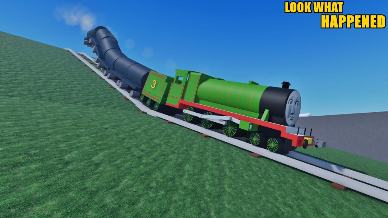 Генри теряет управление на крутом склоне Roblox — даже Томас бы запаниковал, увидев этот беспоряд...