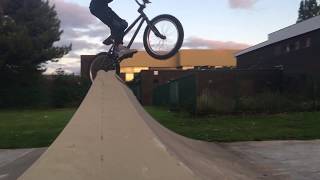 bmx first time jumping the spine