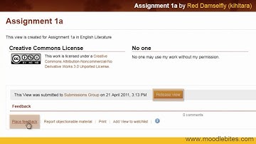 MaharaBites - Submitting a View for grading