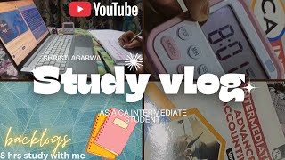 Trying to Fix My Backlog After Health Issues 💔📚🥲 | 8 Hour Study Vlog 😤(Realistic)| #exam #health 