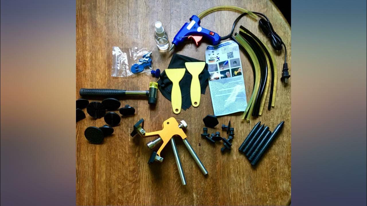 Gliston Auto Dent Puller Kit Adjustable Golden Dent Remover Tools