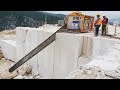 Amazing fastest marble mining heavy equipment machines  incredible modern stone mining technology