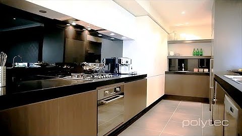 Polytec doors, benchtops, cabinets and Panels in Display Homes