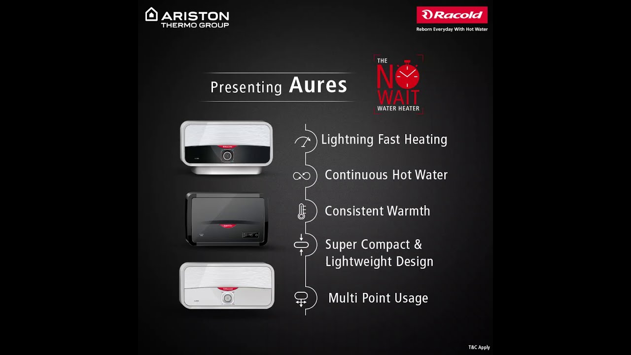 Racold's Aures Electric Water Heater - YouTube