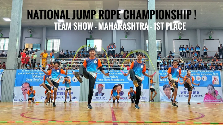 National Jump Rope Championship '2024 - Team Show Competition : Winner - Maharashtra Team 1st Place.