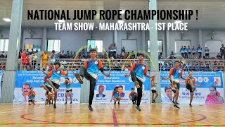 National Jump Rope Championship 2024 - Team Show Compeion Winner - Maharashtra Team 1St Place.