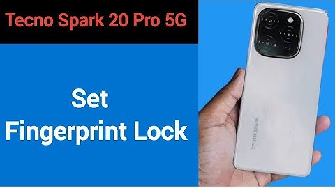 Tecno Spark 20 Pro 5G me fingerprint lock Kaise lagaen, how to set fingerprint lock